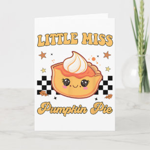 Lustiger Thanksgiving Little Miss Pumpkin Pie Klei Karte