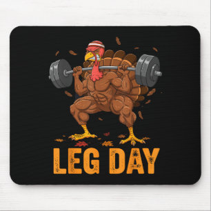 Lustiger Thanksgiving Truthahn Beintag Fitnessstud Mousepad