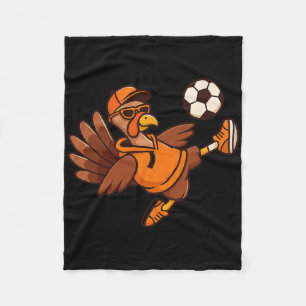 Lustiger Thanksgiving Truthahn Fußball Für Kinder Fleecedecke