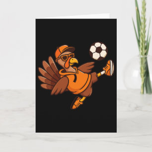 Lustiger Thanksgiving Truthahn Fußball Für Kinder  Karte