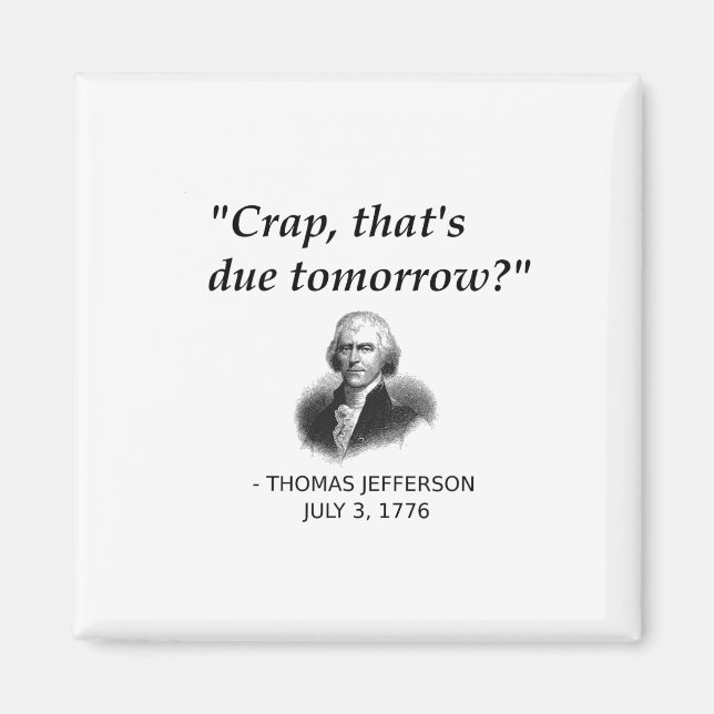 Lustiger Thomas Jefferson USA Geschichtslehrer Stu Magnet (Vorne)