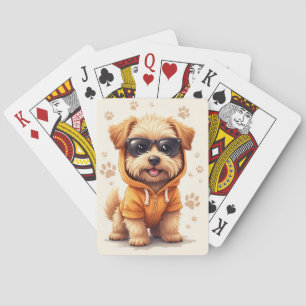 Lustiger Tibet-Terrier Kawaii Hund Spielkarten