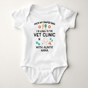 Lustiger Tierarzt-Baby Tierklinik mit Tante Baby Strampler