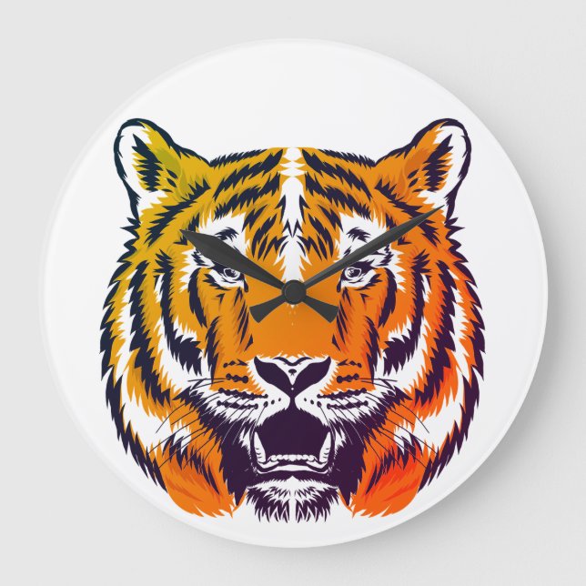 lustiger Tiger Große Uhr für schöne Zuhause (Vorderseite)