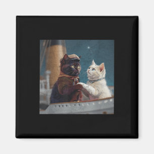 Lustiger Titanic-Film Katzen-Meme Rms Kreuzfahrtsc Magnet