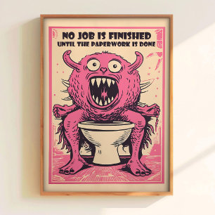 Lustiger Toiletten-Kunst-Druck Druckbare WC-Raum-D Poster