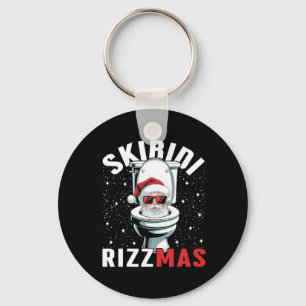 Lustiger Toiletten-Weihnachtsmann Skibidi Rizzmas Schlüsselanhänger