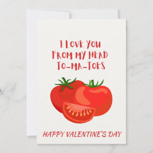 Lustiger Tomaten-Wortspiel Valentinstag Feiertagskarte