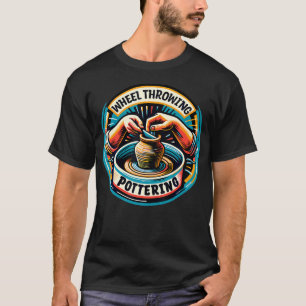 Lustiger Töpfer-Töpferei-Künstler-Hobby-Rad-Wurf-C T-Shirt