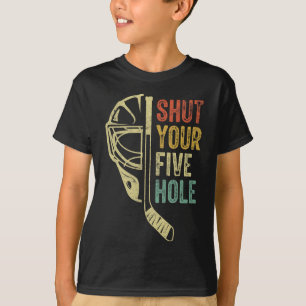 Lustiger Torwart beim Eishockey Schließe dein Fünf T-Shirt