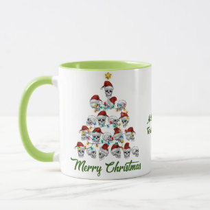 Lustiger Totenkopf Gruselige Stimmung Frohe Weihna Tasse