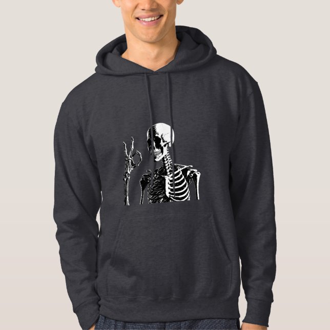 lustiger Totenkopf Hoodie (Vorderseite)