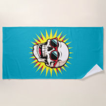 **Lustiger Totenkopf mit Sonnenbrille – Cartoon la