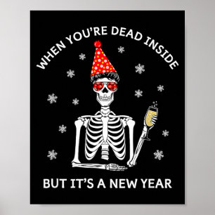 Lustiger Totenkopf, wenn du innerlich tot bist, ab Poster