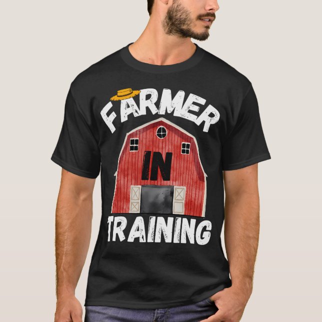 Lustiger Traktor Junge Bauer In Ausbildung Traktor T-Shirt (Vorderseite)