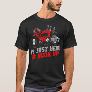 Lustiger Traktor zieht ICH BIN NUR HIER, UM MICH Z T-Shirt