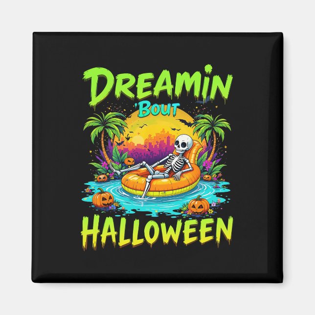 Lustiger Traum von Halloween Sommerween Stimmung S Magnet (Vorne)