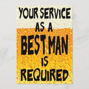 Lustiger Trauzeuge-Bier-Antrag Einladung