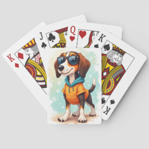 Lustiger Treeing Walker Coonhound Kawaii Hund Spielkarten