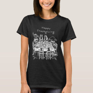 Lustiger Trend Waschbär Liebhaber Glückliches Müll T-Shirt