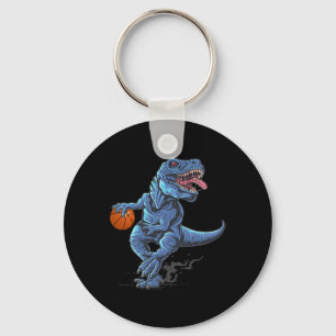 Lustiger Trex-Dinosaur spielt Skelett-Spielerliebh Schlüsselanhänger