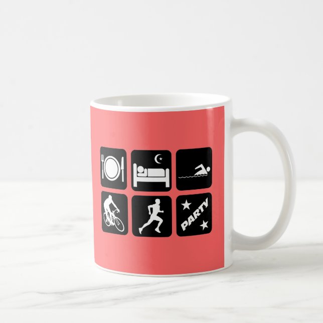 Lustiger Triathlon Tasse (Rechts)