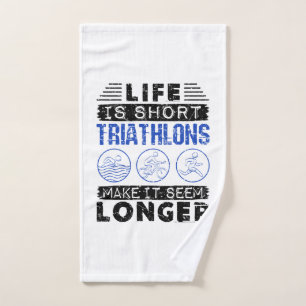 Lustiger Triathlon-Witz: Das Leben ist kurz Handtuch