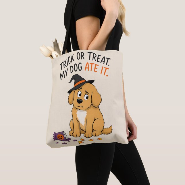 Lustiger Trick oder Treat Mein Hund hat es gefress (Von Nahem)