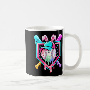 Lustiger triefender Tropfen-Hase-Kaninchen-Basebal Kaffeetasse
