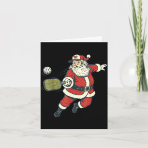 Lustiger trinkender Weihnachtsmann Pickleball Weih Karte