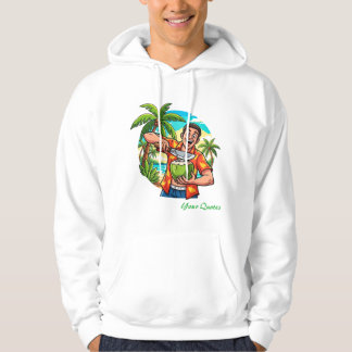 Lustiger tropischer Kokosstrand Hoodie