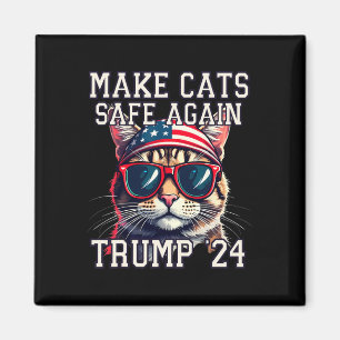 Lustiger Trump 24 Präsident Dete Meme Macht Katzen Magnet