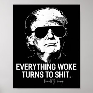 Lustiger Trump alles Woke Wird Zu Politisch Poster