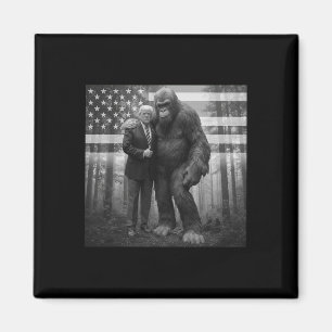 Lustiger Trump Bigfoot Sasquatch Verschwörung Para Magnet