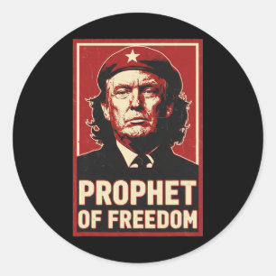 Lustiger Trump Che Guevara Prophet der Freiheit Li Runder Aufkleber