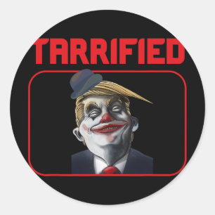 Lustiger Trump Clown Politischer Wortwitz Tarrifie Runder Aufkleber