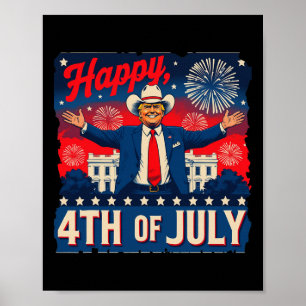 Lustiger Trump Frohes 4. Juli Poster