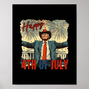 Lustiger Trump Frohes 4. Juli Unabhängigkeitstag Poster