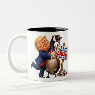 Lustiger Trump- & Gänsee-Amerika-Tasse Zweifarbige Tasse