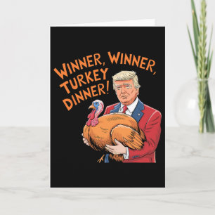 Lustiger Trump Gewinner Gewinner Truthahn Abendess Karte
