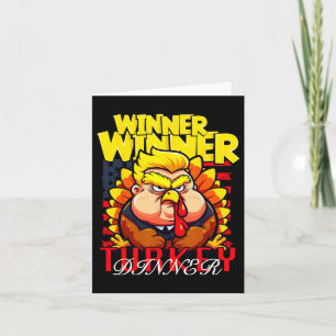 Lustiger Trump Gewinner Gewinner Truthahn Abendess Karte