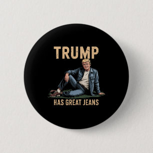 Lustiger Trump Hat Tolle Jeans Button