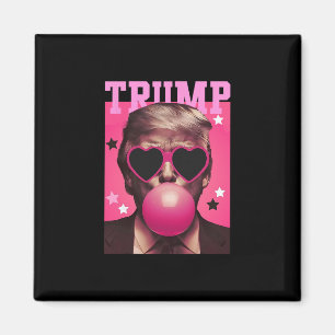 Lustiger Trump Kaugummi Pink Mit Brillenh Herz Magnet
