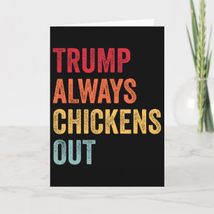 Lustiger Trump kneift immer aus Taco Trump Huhn Karte