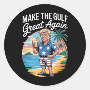 Lustiger Trump Mach den Golf wieder großartig Vi Runder Aufkleber
