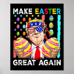 Lustiger Trump macht Ostern wieder großartig Bunny Poster