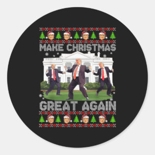 Lustiger Trump macht Weihnachten wieder großartig Runder Aufkleber