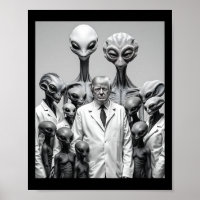 Lustiger Trump mit Aliens Verschwörung Außerirdisc