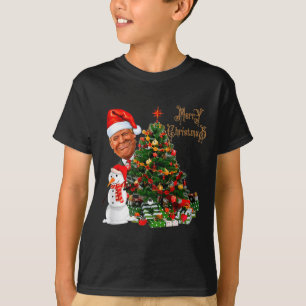 Lustiger Trump mit Weihnachtsmannmütze Frohe Weihn T-Shirt