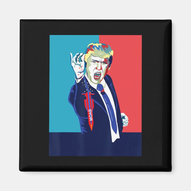 Lustiger Trump Moab  Magnet (Vorne)